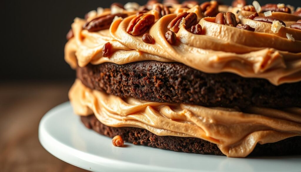 German Chocolate Layer Cake Frosting Techniques