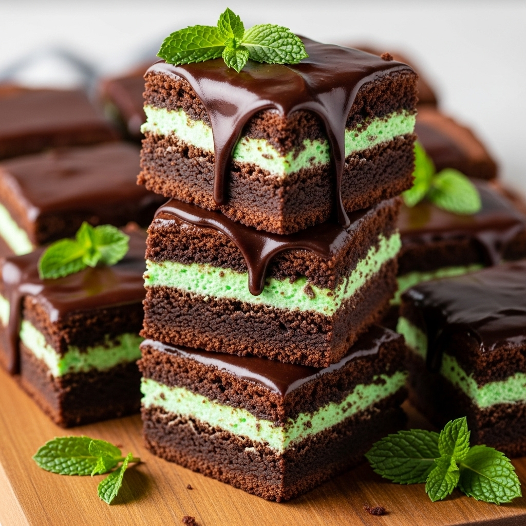 Creme de Menthe Brownies
