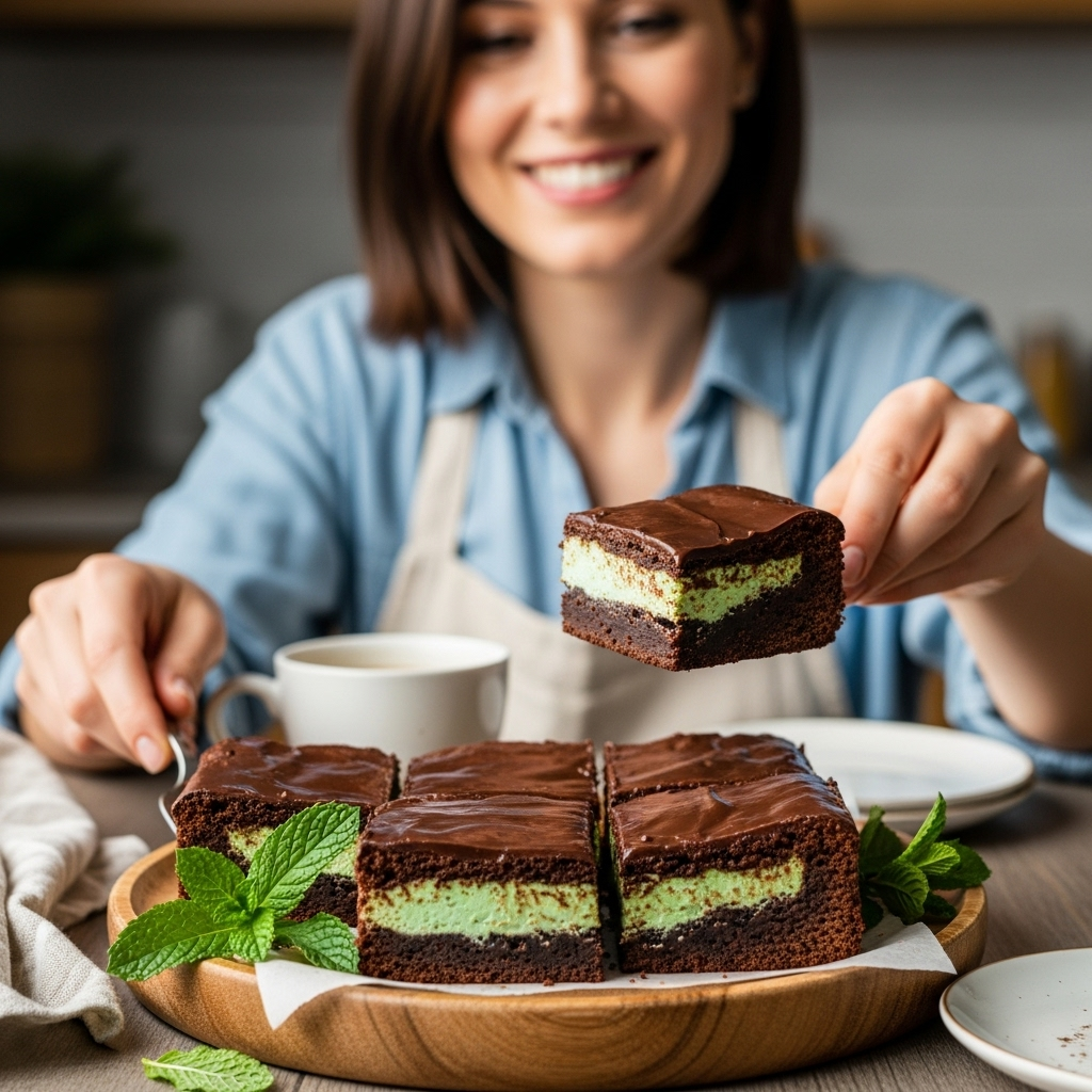 Creme de Menthe Brownies